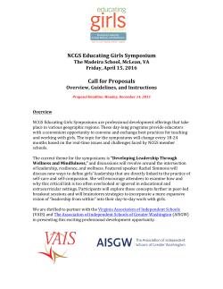 NCGS!Educating!Girls!Symposium!