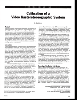 Calibration of a Video Rasterstereographic System