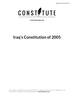 Iraq`s Constitution of 2005