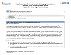 explicit connections among the Reading, Writing, and Language