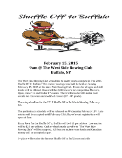 February 15, 2015 9am @ The West Side Rowing