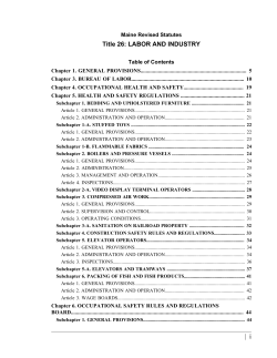 Title 26: LABOR AND INDUSTRY