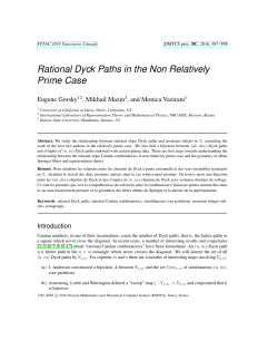 Rational Dyck Paths in the Non Relatively Prime