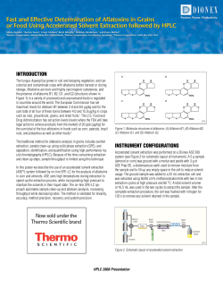 Fast and Effective Determination of Aflatoxins in Grains or Food