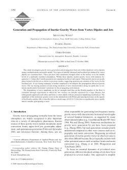 Generation and Propagation of Inertia&ndash;Gravity