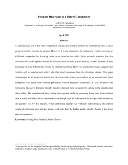 Product Diversion to a Direct Competitor