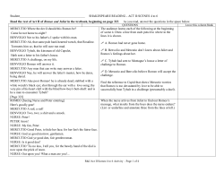 Romeo and Juliet - Act I: Scene 1 Passages