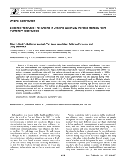 Evidence From Chile That Arsenic in Drinking Water May Increase