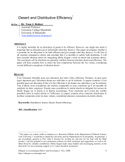 Desert and Distributive Efficiency