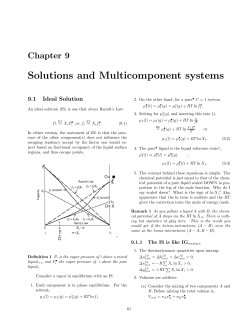 Solutions and Multicomponent systems