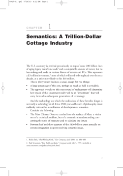 Semantics: A Trillion-Dollar Cottage Industry