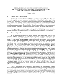 1 fifth amended and restated request for proposals for the