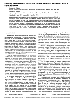 Focusing of weak shock waves and the von