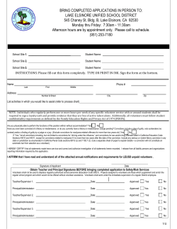 bring completed applications in person to: lake (/6125( 81
