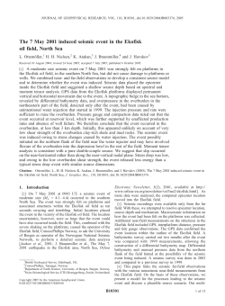 The 7 May 2001 induced seismic event in the Ekofisk oil field
