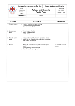 Palpate and Record a Radial Pulse