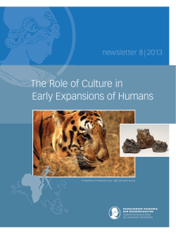 The Role of Culture in Early Expansions of Humans