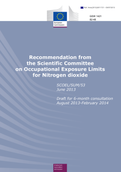 SCOEL/SUM/53 June 2013 Draft for 6