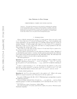 Line Patterns in Free Groups