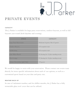 PRIVATE EVENTS - The J. Parker