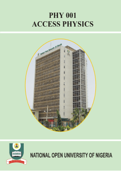 Access Physics - National Open University of Nigeria