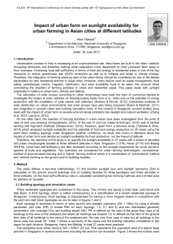 Impact of urban form on sunlight availability for urban farming in