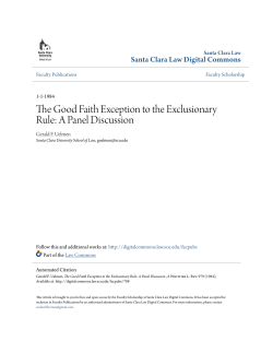 The Good Faith Exception to the Exclusionary Rule: A Panel