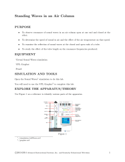 Standing Waves in an Air Column