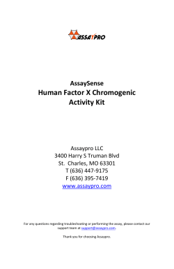 Human Factor X Chromogenic Activity Kit