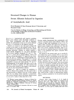 Structural Changes in Human of Acetylsalicylic Acid