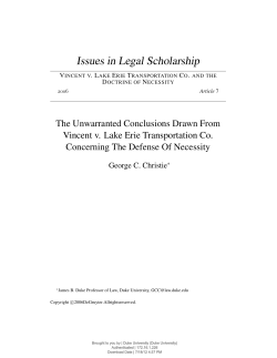 The Unwarranted Conclusions Drawn From Vincent v. Lake Erie