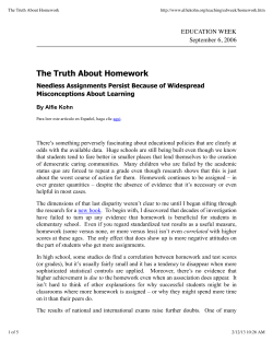 The Truth About Homework - This is the test page for HTML