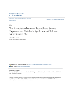 The Association between Secondhand Smoke