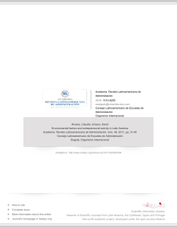 Redalyc.Environmental factors and entrepreneurial activity in Latin