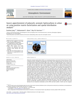 Source apportionment of polycyclic aromatic hydrocarbons in urban
