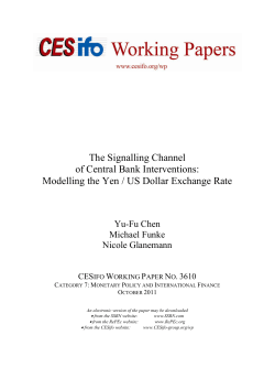 The Signalling Channel of Central Bank Interventions: Modelling the