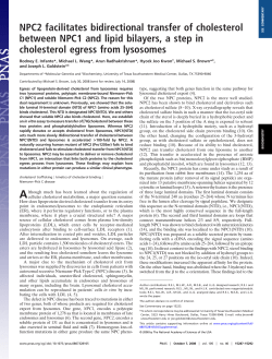 NPC2 facilitates bidirectional transfer of cholesterol