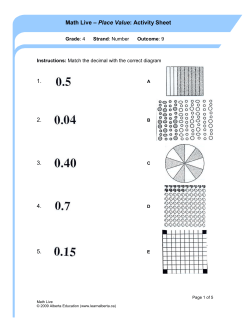 Place Value-Activity Sheet