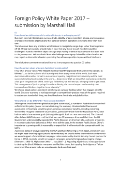 Hall, Marshall - Department of Foreign Affairs and Trade