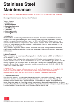 Stainless Steel Maintenance