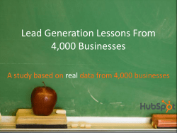 Lead Generation Lessons From 4000 Businesses