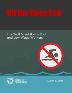 The Wall Street Bonus Pool and Low