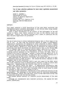 Use of data collection platforms for snow water equivalent