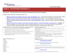 Standard 3.1 Describe producers and consumers