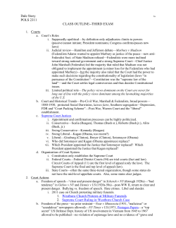 Outline, Third Exam