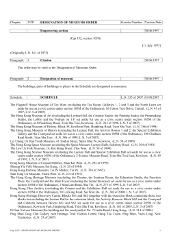 Cap 132P - DESIGNATION OF MUSEUMS ORDER