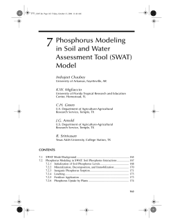 7 Phosphorus Modeling in Soil and Water Assessment Tool (SWAT