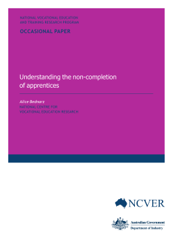 Understanding the non-completion of apprentices
