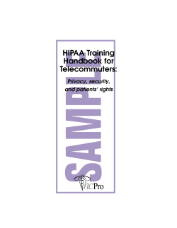 HIPAA Training Handbook for Telecommuters