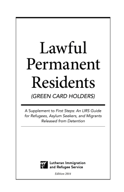 Lawful Permanent Residents - Lutheran Immigration and Refugee